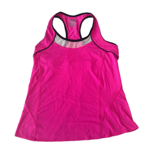 Lucky In Love Tennis Women’s Pink Black Workout Tank Top Size Small
